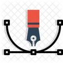 Outil Bezier Courbe Icône