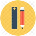 Regle Crayon Outils Geometriques Icon