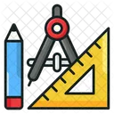 Outils De Dessin Outils Artistiques Equipements De Geometrie Icon