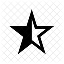 Outline Half Star Icon