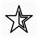 Outline Half Star Icon