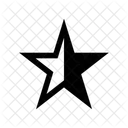 Outline Half Star Icon