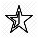 Outline Half Star Icon