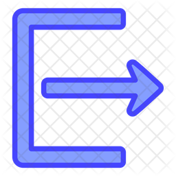 Output Icon - Download in Colored Outline Style