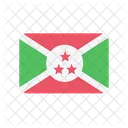 Burundi Bandeira Pais Ícone