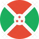 Burundi Bandeira Pais Ícone