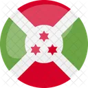 Burundi Bandeira Pais Ícone