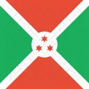 Burundi Bandeira Mundo Ícone