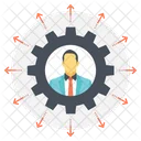 Outsourcing Workforce Freelance Icon