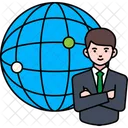Outsourcing Business Worker Icon