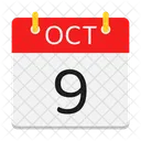 Outubro Calendario Data Ícone