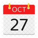 Outubro Calendario Data Ícone