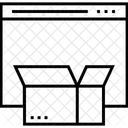 Ouvert Boite Paquet Icône