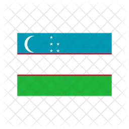 Ouzbékistan Flag Icône