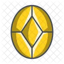 Oval Diamant Edelstein Symbol