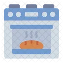 Oven Bread Baking Icon