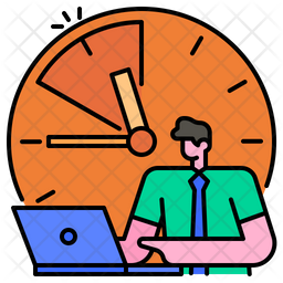 Over Time Icon - Download in Colored Outline Style