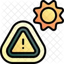Overheating Warning Heat Alert Sun Icon