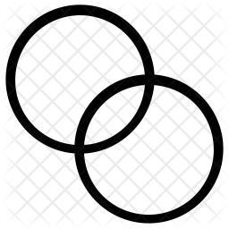 Overlap Icon - Download in Line Style