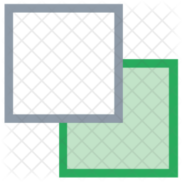 Overlap Icon - Download in Colored Outline Style