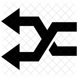 Overlap Arrows Icon - Download in Glyph Style