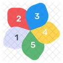Circles Chart Overlapping Chart Multi Color Infographic Icon