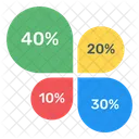 Circles Chart Overlapping Chart Multi Color Infographic Icon
