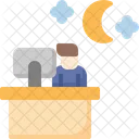 Night Office Working Icon