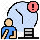 Overtime Working Businessman Icon