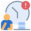 Overtime Working Businessman Icon