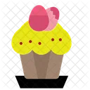 Cupcake De Ovo Pascoa Comida Ícone