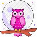 Owl Birl Moon Icon