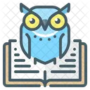 Owl Book Wisdom Icon