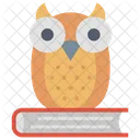 Owl Book Wisdom Knowledge Icon