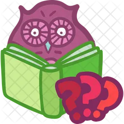 Owl Confused By Book Emoji Icon