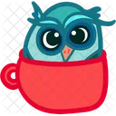 Owl In Cup  Icon