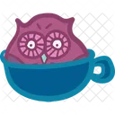 Owl In Cup  Icon
