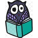 Wisdom Noctral Owl Reading Icon