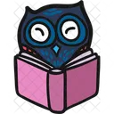 Noctral Owl Reading Owl Studying Icon
