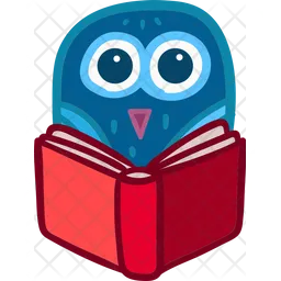 Owl Reading Book Emoji Icon