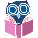 Owl Studying Noctral Owl Reading Icon