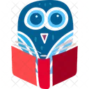 Owl Learning Noctral Owl Reading Icon