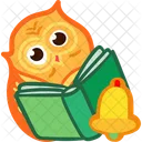Owl Reading Book  Icon