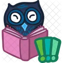 Owl Reading Book Icon