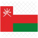 Flagge Land Oman Symbol