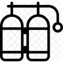 산소 실린더 산소 탱크 실린더 아이콘