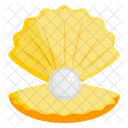 Pearl In Shell Pearl Seashell Icon