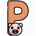 P Alphabet Education Icon