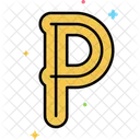 P P Letter Alphabet Icon