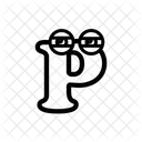 P Alphabet Letter Icon